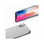 MCDODO beschermhoes met kunststof patroon voor Apple iPhone XS - zilver