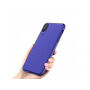 MCDODO beschermhoes met kunststof patroon voor Apple iPhone XS - blauw