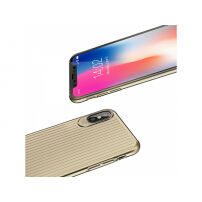 MCDODO beschermhoes met kunststof patroon voor Apple iPhone XS - goud