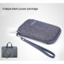 Cartinoe elegante draagtas met kleine portemonnee voor MacBook tot 16" - zwart