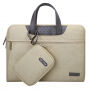Elegante draagtas met kleine portemonnee voor in de winkel. Apple MacBook Pro 15" - beige/grijs