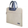 Elegante draagtas met kleine portemonnee voor in de winkel. Apple MacBook Pro 15" - beige/grijs