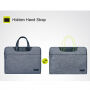 Elegante draagtas met kleine portemonnee voor in de winkel. Apple MacBook Pro 15" - beige/grijs