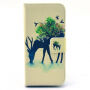 Etui met magnetische clip voor Apple iPhone 5C - grazende herten