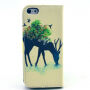 Etui met magnetische clip voor Apple iPhone 5C - grazende herten