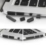 ENKAY Afdekking met afdekraster en stekkers voor MacBook Air 13" (A1237, A1304, A1369, A1369) - zwart