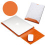 SOYAN vilten enveloppe met kussen voor iPad tot 13" / MacBook tot 14" - bruin