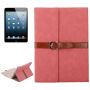 Luxueuze PU lederen tas met gesp Apple iPad 4 / 3 / 2 / 2 - rozig