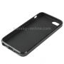 Beschermende, glanzende en glanzende rugzijde van zacht plastic voor Apple iPhone 5 / 5S / SE (2016) - zwart