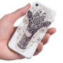 Beschermhoes van zacht kunststof voor de bescherming van Apple iPhone SE (2016) / 5S - giraffe