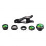 HAUTIK multifunctionele objectieflens 4 in 1 met clip voor Apple iPhone - 180° fisheye / macro-objectief / telescopische objectieflens / groothoekobjectief / groothoekobjectieflens