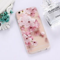Beschermhoes van zacht kunststof voor de bescherming van Apple iPhone 6 / 6S - kersenbloemen