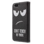Flip Case met standaard en vakje voor documenten iPhone 5 / 5S / SE (2016) - Raak mijn telefoon niet aan.