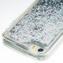 Beschermhoes met zwevende pailletten voor Apple iPhone SE (2016) / 5S - Zwart/zilver