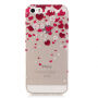 Zachte plastic hoes voor Apple iPhone SE (2016) / 5S - harten en bloemen