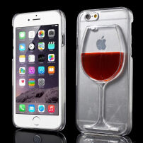 Bedekken met vloeibare wijn in plastic glas voor Apple iPhone 6 / 6S