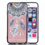 Beschermend plastic deksel met zwart frame voor Apple iPhone 6 / 6S - droomvanger met veren