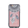 Beschermend plastic deksel met zwart frame voor Apple iPhone 6 / 6S - droomvanger met veren