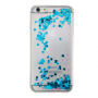 Afdekking met drijvende pailletten voor Apple iPhone 6S Plus / 6 Plus - met blauwe harten
