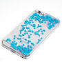 Afdekking met drijvende pailletten voor Apple iPhone 6S Plus / 6 Plus - met blauwe harten