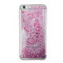 Afdekking met drijvende pailletten voor Apple iPhone 6S Plus / 6 Plus - violet met harten