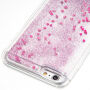Afdekking met drijvende pailletten voor Apple iPhone 6S Plus / 6 Plus - violet met harten