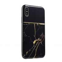 SULADA elegante hoes met marmeren ontwerp voor Apple iPhone XS - zwart