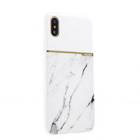 SULADA elegante hoes met marmeren ontwerp voor Apple iPhone XS - wit