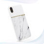 SULADA elegante hoes met marmeren ontwerp voor Apple iPhone XS - wit