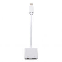 Reductie met bliksem en 3,5-connector voor de reductie met bliksem en jack 3,5-connector voor het gelijktijdig opladen en beluisteren van muziek voor iPhone - wit