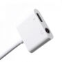 Reductie met bliksem en 3,5-connector voor de reductie met bliksem en jack 3,5-connector voor het gelijktijdig opladen en beluisteren van muziek voor iPhone - wit