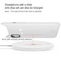 BASEUS draadloze BASEUS draadloze QI lader stijl donut voor iPhone - wit