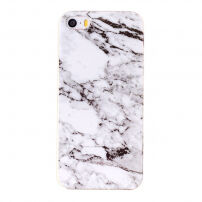 Beschermende plastic hoes voor iPhone 5 / 5S / SE (2016) - wit marmer
