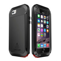 LOVE MEI dunne waterdichte / stofdichte koffer met metalen frame voor Apple iPhone 6 / 6S