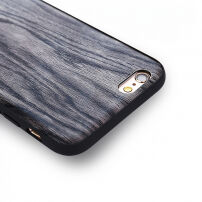Beschermhoes in houten uitvoering voor Apple iPhone 6 Plus - grijs