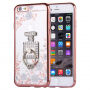 Luxe hoes met zilveren houder met stenen voor Apple iPhone 6 Plus