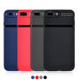 Elegante overtrek met geborstelde textuur voor Apple-iPhone 8 Plus / 7 Plus - zwart