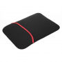 Dubbelzijdige neopreen envelop voor iPad tot 11" / MacBook tot 12" - rood / zwart