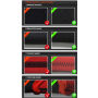 Dubbelzijdige neopreen envelop voor iPad tot 13" / MacBook tot 14" - rood / zwart