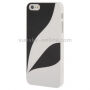 Beschermende plastic hoes voor Apple iPhone 5 / 5S / SE (2016) - wit / zwart