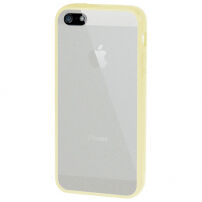 Ultradunne hoes met gekleurd frame voor Apple iPhone 5 / 5S / SE (2016) - geel