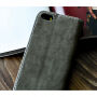Beschermende flip case gemaakt van kunstleer Apple iPhone 5 / 5S / SE (2016) - grijs