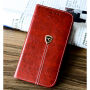 Beschermende flip case gemaakt van kunstleer Apple iPhone 5 / 5S / SE (2016) - rood