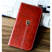 Beschermende flip case gemaakt van kunstleer Apple iPhone 5 / 5S / SE (2016) - rood