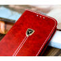 Beschermende flip case gemaakt van kunstleer Apple iPhone 5 / 5S / SE (2016) - rood