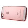 Beschermhoes van zacht plastic met transparante achterkant voor Apple iPhone 5 / 5S / SE (2016) - roze-goud