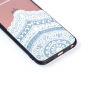 Beschermend plastic deksel met zwart frame voor Apple iPhone 6S Plus / 6 Plus - blauw-wit kant