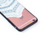 Beschermend plastic deksel met zwart frame voor Apple iPhone 6S Plus / 6 Plus - blauw-wit kant