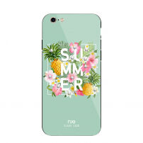 NXE beschermend plastic deksel met gehard glas coating voor Apple iPhone 6 Plus - turquoise