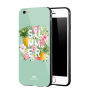 NXE beschermend plastic deksel met gehard glas coating voor Apple iPhone 6 Plus - turquoise